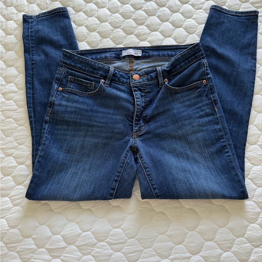 LOFT Blue Skinny Jeans Classic Denim